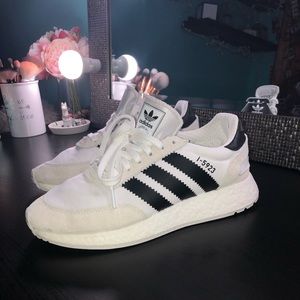 White custom Adidas I-5923 size 7